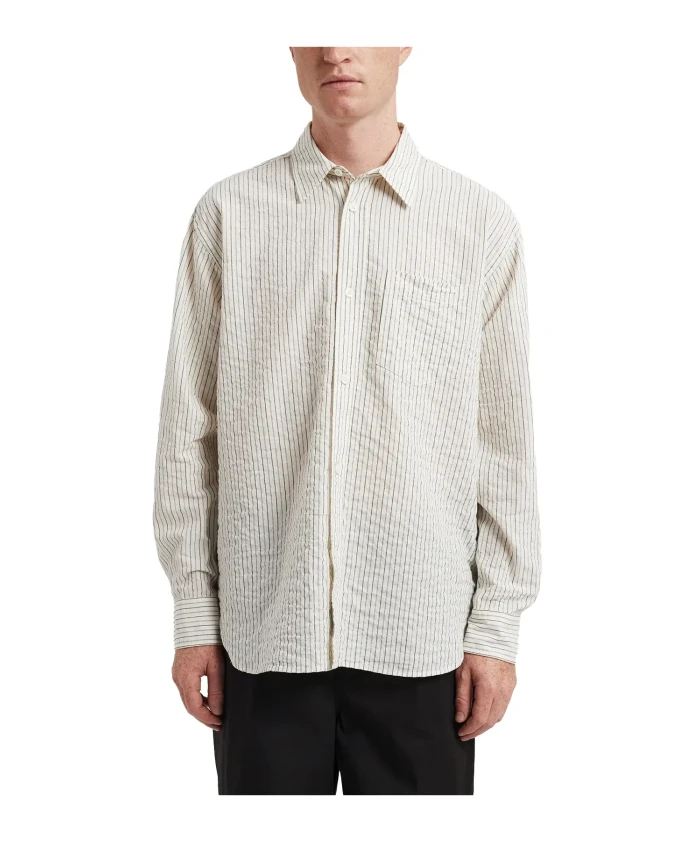 Свободная полосатая рубашка, каштаново-коричневого цвета. Norse Projects, бежевый
Свободная полосатая рубашка, каштаново-коричневого цвета. Norse Projects, бежевый