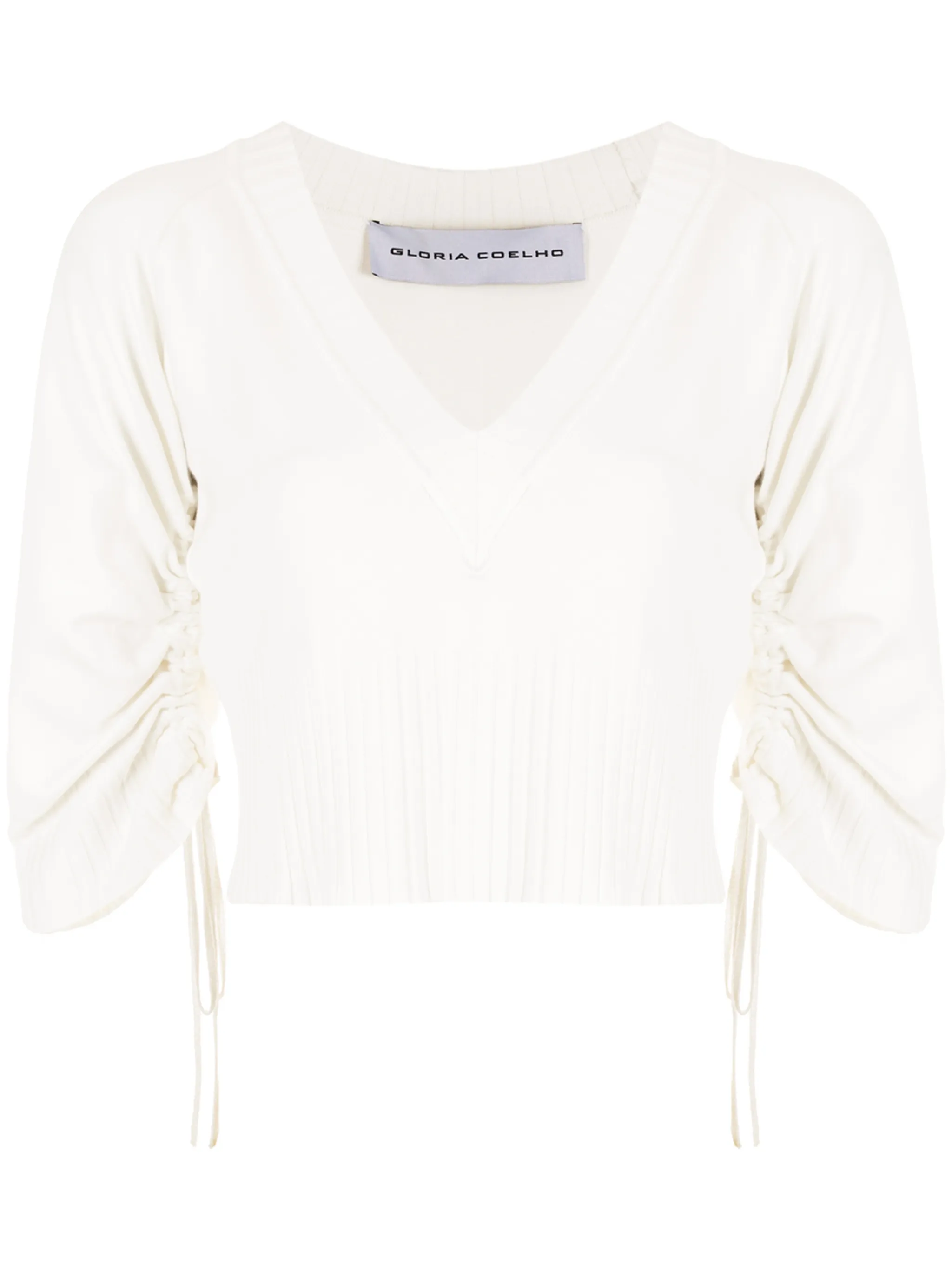 Топ с присборенными рукавами Gloria Coelho, белый
Топ с присборенными рукавами Gloria Coelho, белый