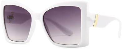 Солнцезащитные очки «кошачий глаз» в крупной оправе для женщин, модные винтажные популярные дорожные солнцезащитные очки для женщин, защита от УФ-излучения UV400 MTZJH, White Gray
Солнцезащитные очки «кошачий глаз» в крупной оправе для женщин, модные винтажные популярные дорожные солнцезащитные очки для женщин, защита от УФ-излучения UV400 MTZJH, White Gray