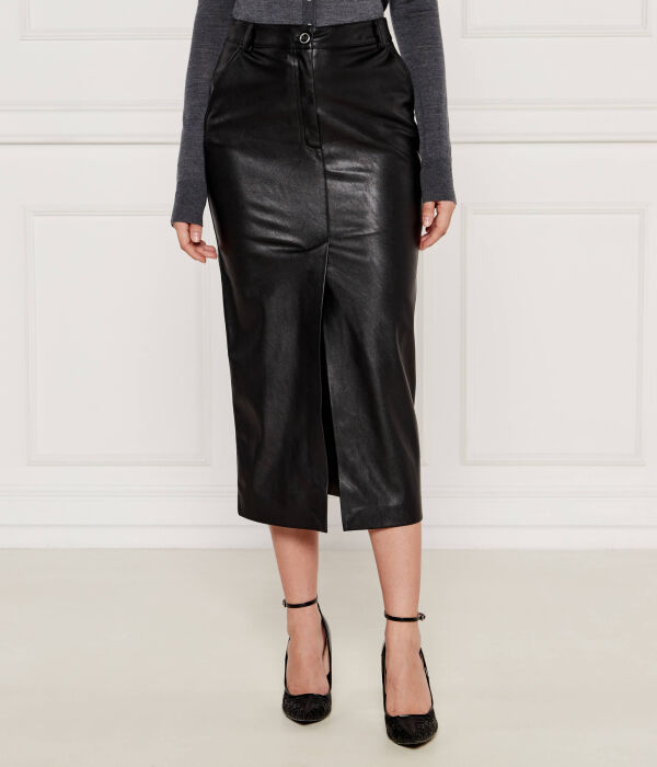 Юбка женская Pinko миди из экокожи с разрезом, черный
Юбка женская Pinko миди из экокожи с разрезом, черный