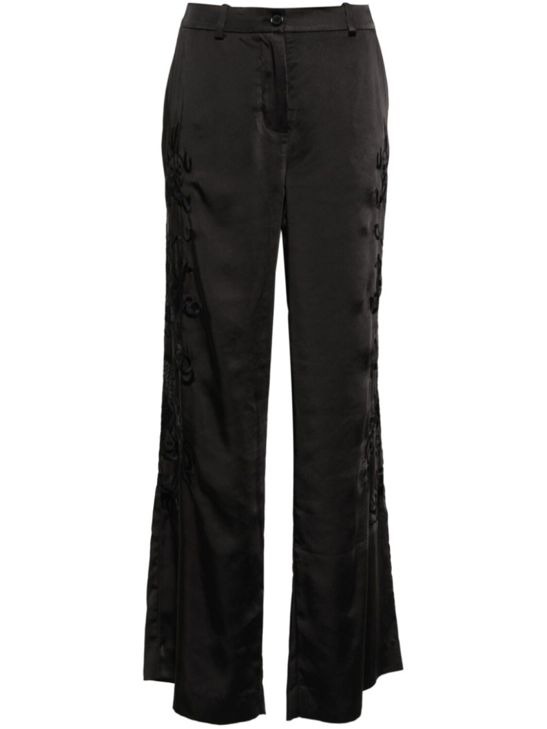 P.A.R.O.S.H. прямые брюки с вышивкой, черный
P.A.R.O.S.H. прямые брюки с вышивкой, черный