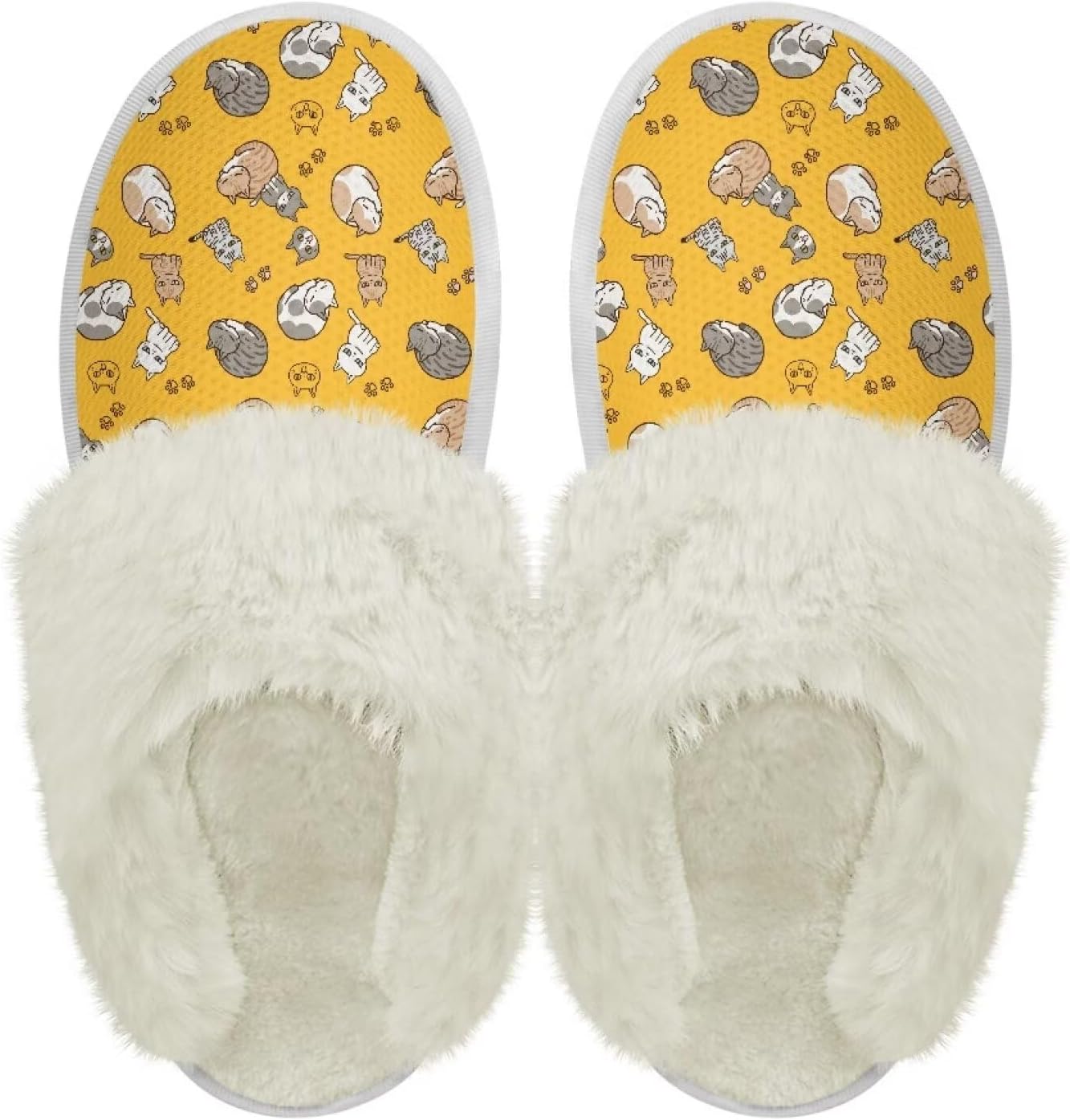 Хлопковые тапочки PJHEQOXE с пушистыми краями, домашние тапочки для дома и улицы, хлопковые тапочки унисекс, желтый
Хлопковые тапочки PJHEQOXE с пушистыми краями, домашние тапочки для дома и улицы, хлопковые тапочки унисекс, желтый