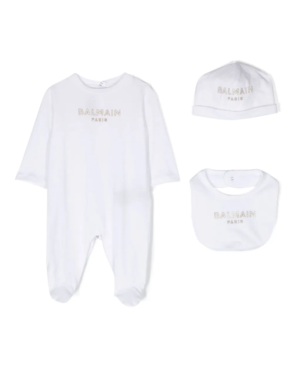 Комплект для новорожденного с логотипом Balmain Kids, белый
Комплект для новорожденного с логотипом Balmain Kids, белый