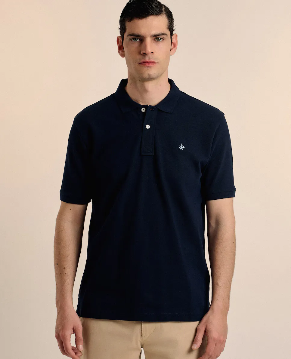 Мужская рубашка-поло классического кроя с короткими рукавами из пике Valecuatro, темно-синий
Мужская рубашка-поло классического кроя с короткими рукавами из пике Valecuatro, темно-синий