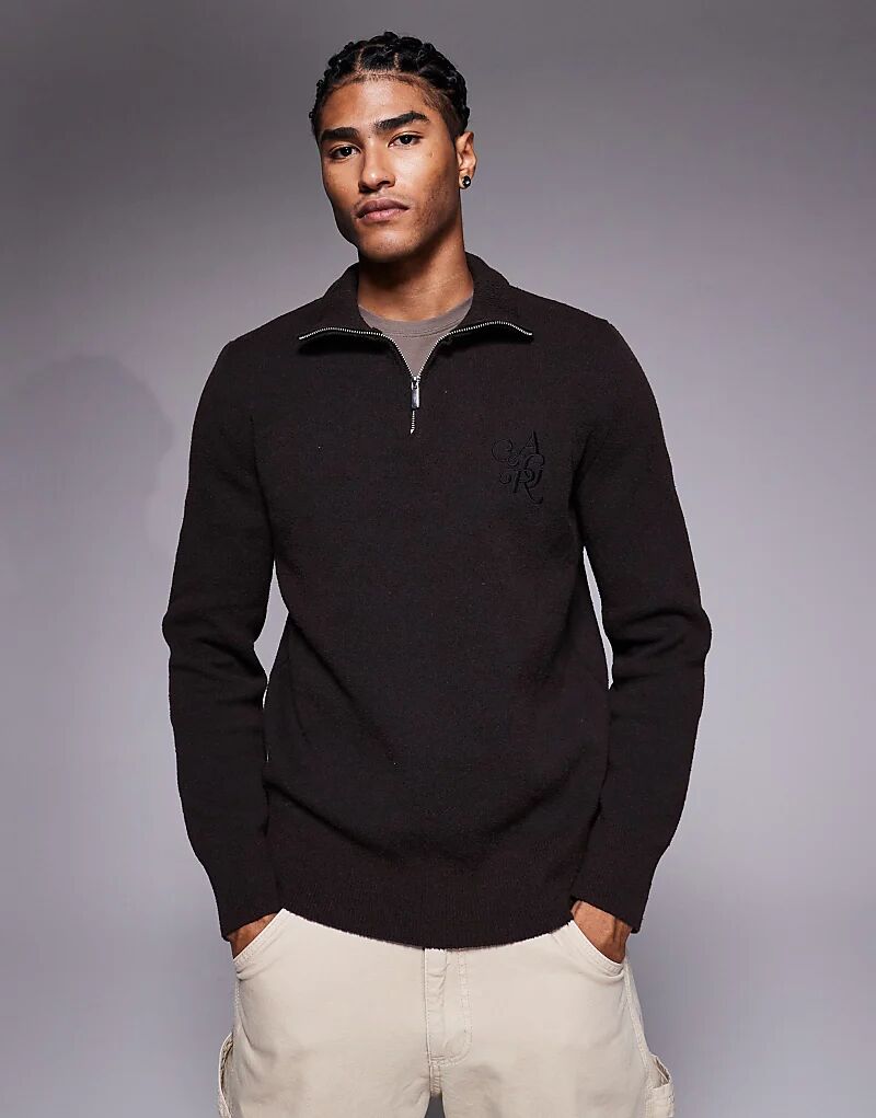 Текстурированный джемпер River Island с застежкой-молнией на половину длины, темно-коричневый цвет
Текстурированный джемпер River Island с застежкой-молнией на половину длины, темно-коричневый цвет