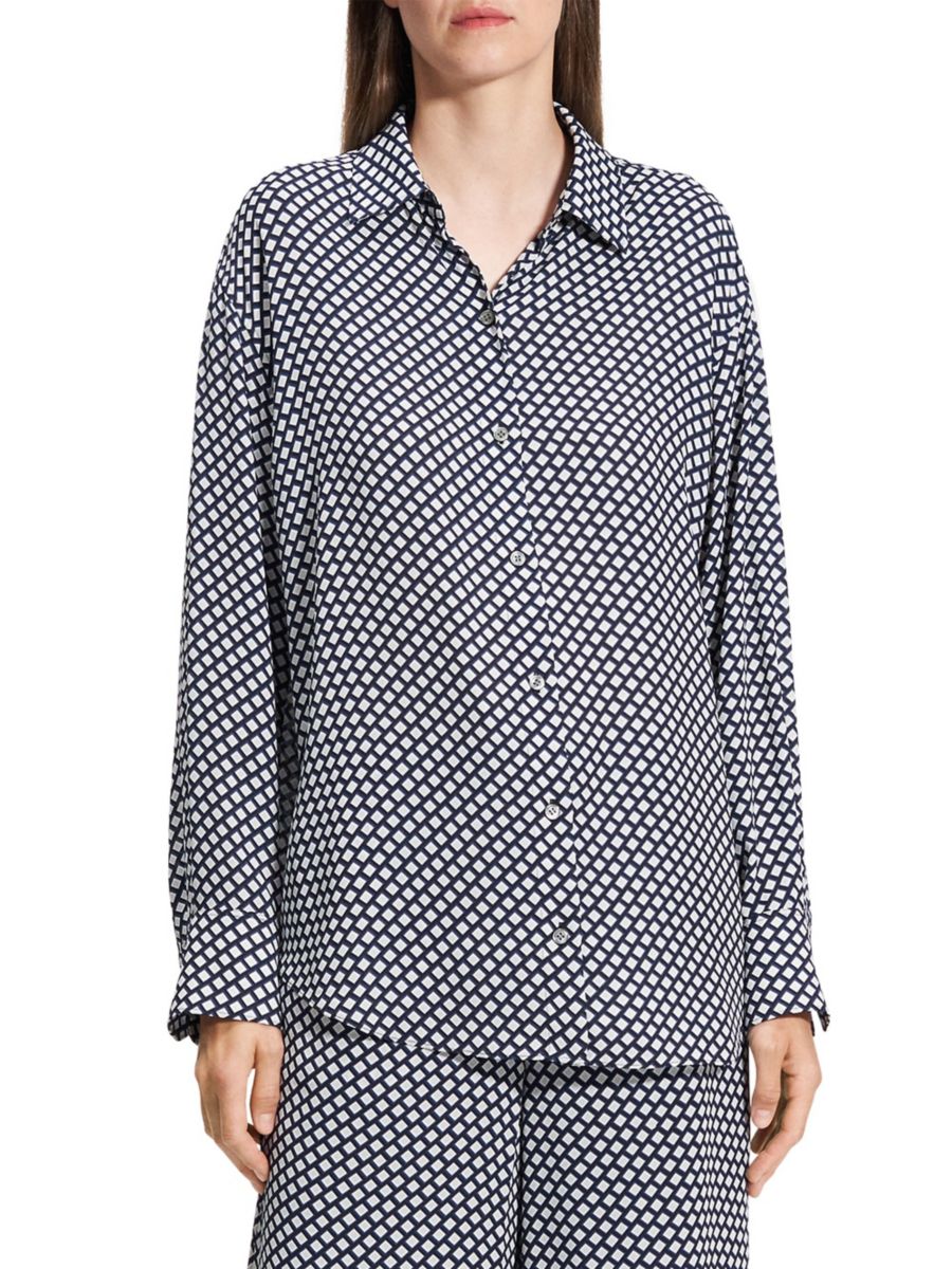 Рубашка бойфренда с геоблоком Theory, цвет Sapphire Multi
Рубашка бойфренда с геоблоком Theory, цвет Sapphire Multi