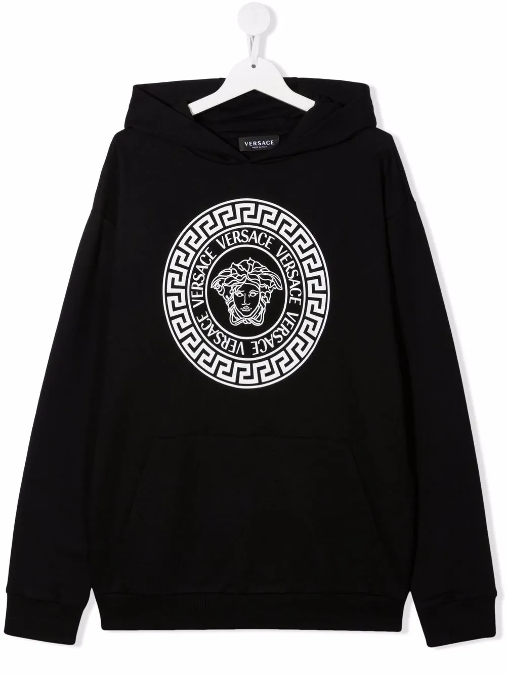 Худи с логотипом Medusa Versace Kids, черный 
Худи с логотипом Medusa Versace Kids, черный