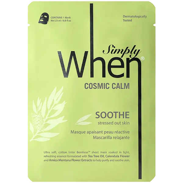 Корейская успокаивающая маска для лица, 23 мл When Simply soothe
Корейская успокаивающая маска для лица, 23 мл When Simply soothe