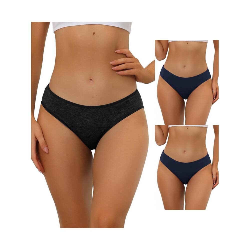 3 упаковки женского нижнего белья, трусики-хипстеры со средней посадкой, доступны в размерах больших размеров ALLEGRA K, цвет Navy Blue Black
3 упаковки женского нижнего белья, трусики-хипстеры со средней посадкой, доступны в размерах больших размеров ALLEGRA K, цвет Navy Blue Black