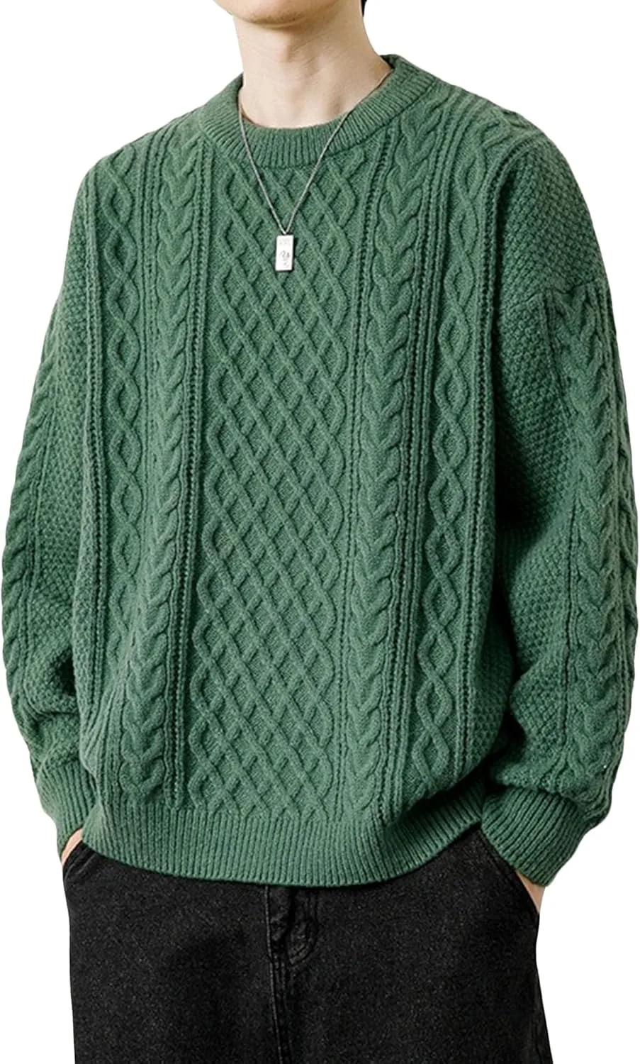 Мужской оверсайз свитер в стиле винтаж с косой вязкой JEShifangjiusu
Мужской оверсайз свитер в стиле винтаж с косой вязкой JEShifangjiusu