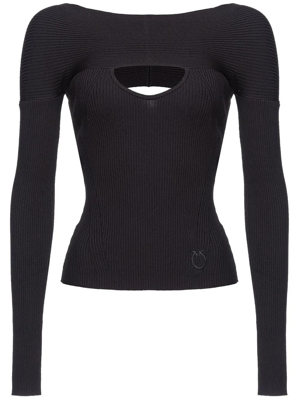 Джемпер в рубчик с вырезами PINKO, черный
Джемпер в рубчик с вырезами PINKO, черный