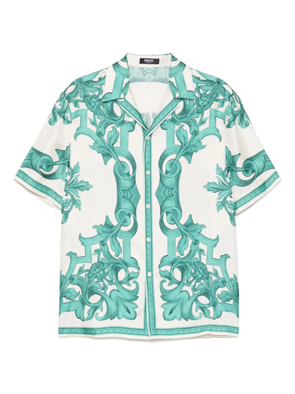 Рубашка с графичным принтом VERSACE, зеленый
Рубашка с графичным принтом VERSACE, зеленый