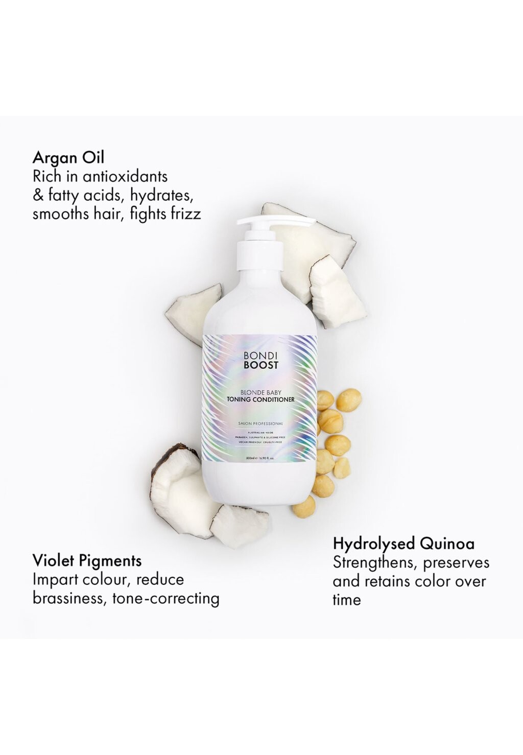 Кондиционер BONDIBOOST BLONDE BABY TONING CONDITIONER Bondi Boost
Кондиционер BONDIBOOST BLONDE BABY TONING CONDITIONER Bondi Boost