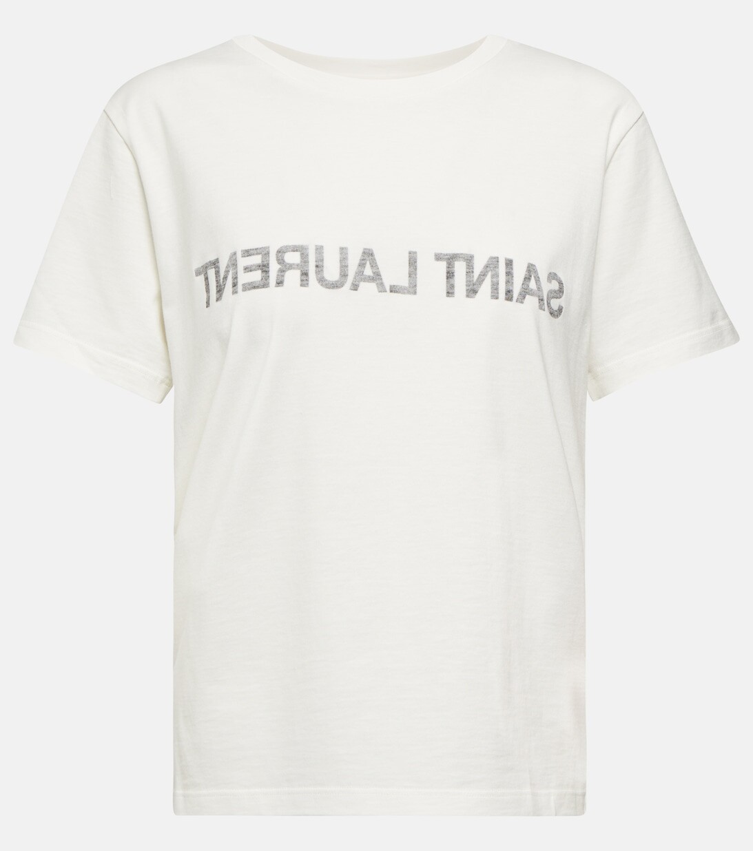 Хлопковая футболка с логотипом SAINT LAURENT, белый
Хлопковая футболка с логотипом SAINT LAURENT, белый