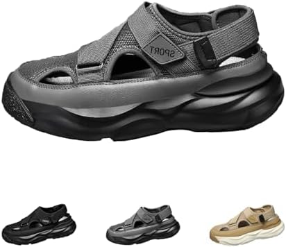 Мужские сандалии MOYOWEI с закрытым носком на платформе, легкие летние удобные текстильные регулируемые повседневные спортивные пляжные туфли, серый
Мужские сандалии MOYOWEI с закрытым носком на платформе, легкие летние удобные текстильные регулируемые повседневные спортивные пляжные туфли, серый