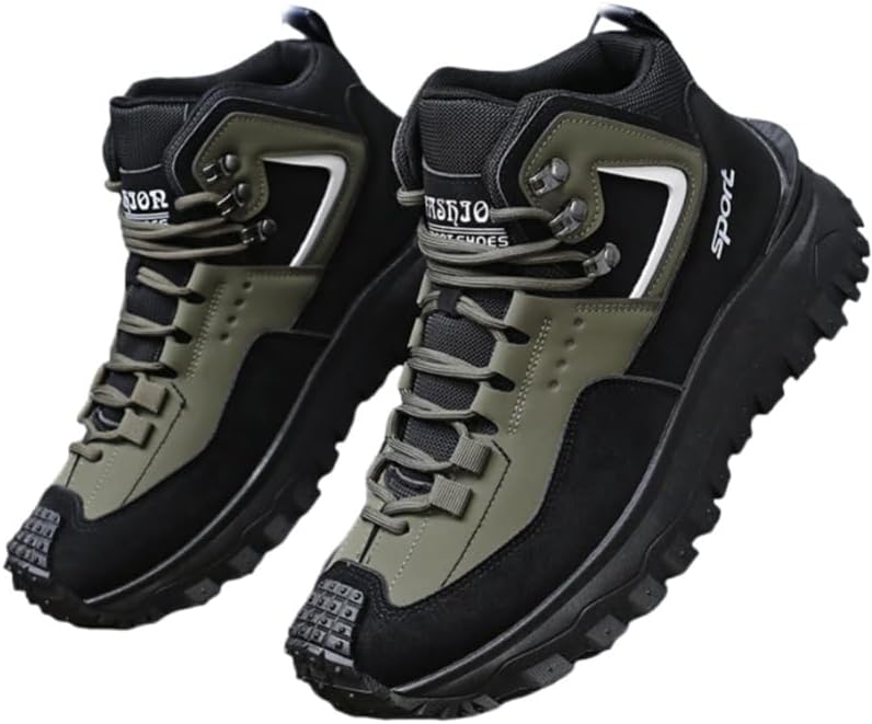 Мужские большие походные ботинки FmShi - противоскользящие, прочные, с амортизирующей и ударопоглощающей стелькой - подходят для всех сезонов, для спорта, путешествий и повседневного использования, черный/зеленый
Мужские большие походные ботинки FmShi - противоскользящие, прочные, с амортизирующей и ударопоглощающей стелькой - подходят для всех сезонов, для спорта, путешествий и повседневного использования, черный/зеленый