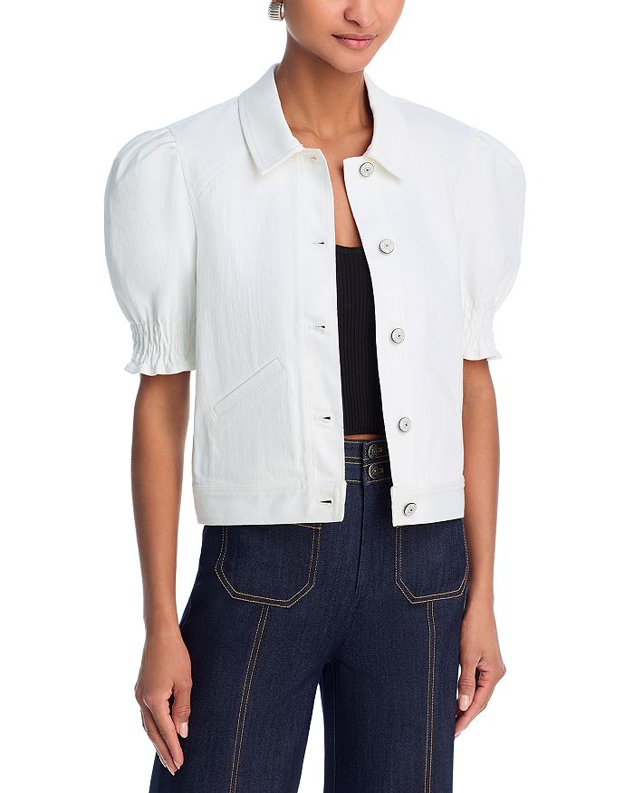 Джинсовая куртка Roselyn с рукавами-фонариками Cinq à Sept, белый
Джинсовая куртка Roselyn с рукавами-фонариками Cinq à Sept, белый