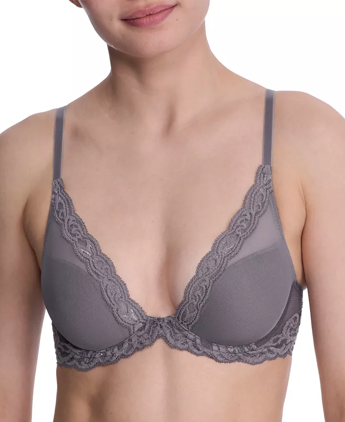 Женский бюстгальтер с глубоким вырезом и кружевом, с перьями, 730023 Natori, серебряный
Женский бюстгальтер с глубоким вырезом и кружевом, с перьями, 730023 Natori, серебряный