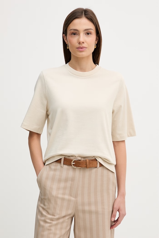 Хлопковая футболка United Colors of Benetton, бежевый
Хлопковая футболка United Colors of Benetton, бежевый