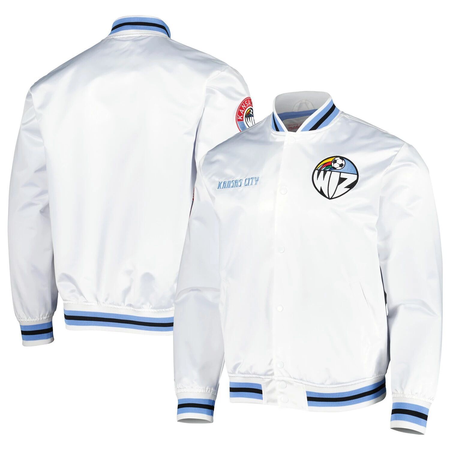 Мужская белая атласная куртка на кнопках Mitchell & Ness Sporting Kansas City City, Белый, Мужская белая атласная куртка на кнопках Mitchell & Ness Sporting Kansas City City
Мужская белая атласная куртка на кнопках Mitchell & Ness Sporting Kansas City City, Белый, Мужская белая атласная куртка на кнопках Mitchell & Ness Sporting Kansas City City