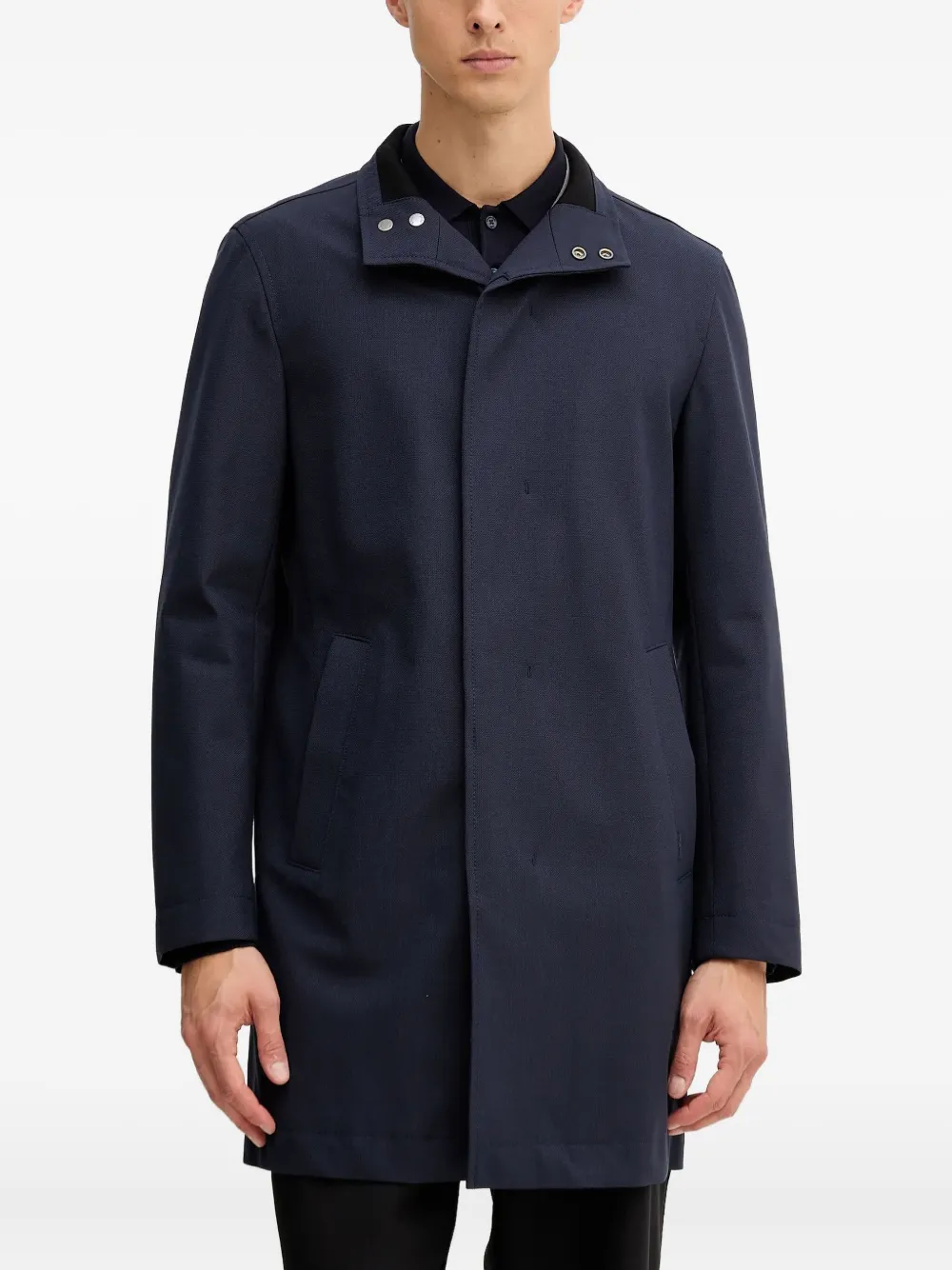 Пальто с высоким воротником BOSS, синий 
Пальто с высоким воротником BOSS, синий