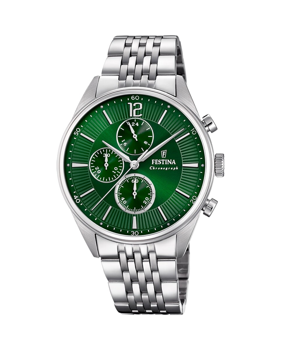 F20285/8 Мужские часы Timeless Chronograph из серебряной стали Festina, серебро 
F20285/8 Мужские часы Timeless Chronograph из серебряной стали Festina, серебро