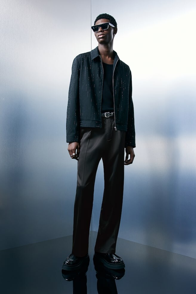 Атласные брюки свободного кроя H&M, черный
Атласные брюки свободного кроя H&M, черный