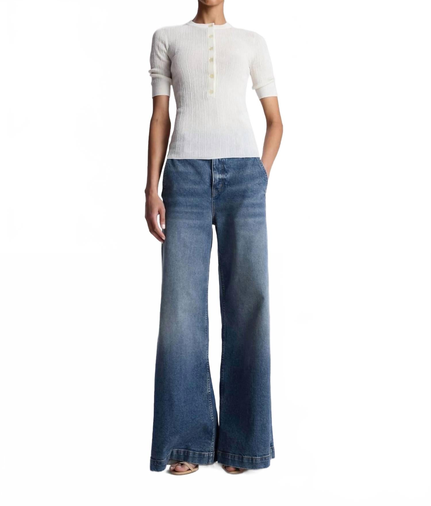 Fisher Тонкий хлопковый трикотажный топ белого цвета A.L.C.
Fisher Тонкий хлопковый трикотажный топ белого цвета A.L.C.