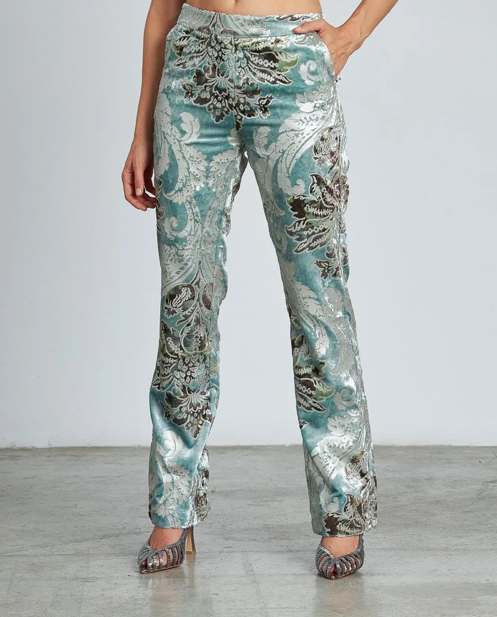 Женские прямые брюки с принтом и металлическим эффектом Alma en Pena, зеленый
Женские прямые брюки с принтом и металлическим эффектом Alma en Pena, зеленый