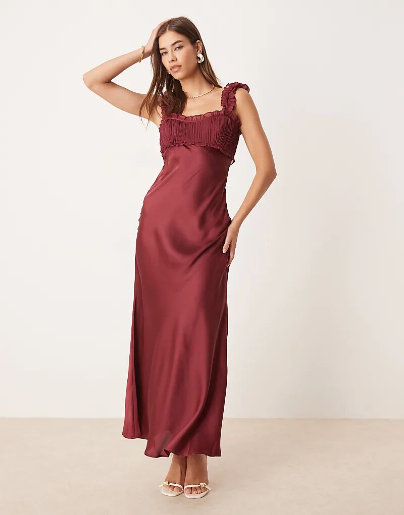 Платье миди из шифона ASOS DESIGN с присборенной грудью насыщенного вишневого цвета
Платье миди из шифона ASOS DESIGN с присборенной грудью насыщенного вишневого цвета