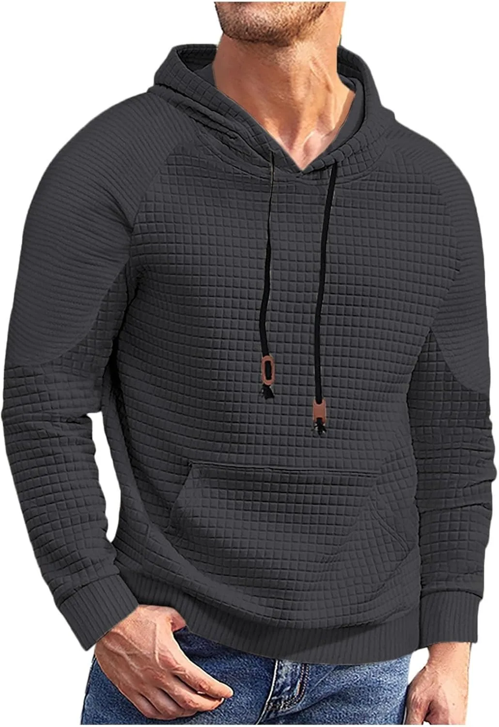 Свитшот мужской осенний Waffle Knit с капюшоном и карманами
Свитшот мужской осенний Waffle Knit с капюшоном и карманами