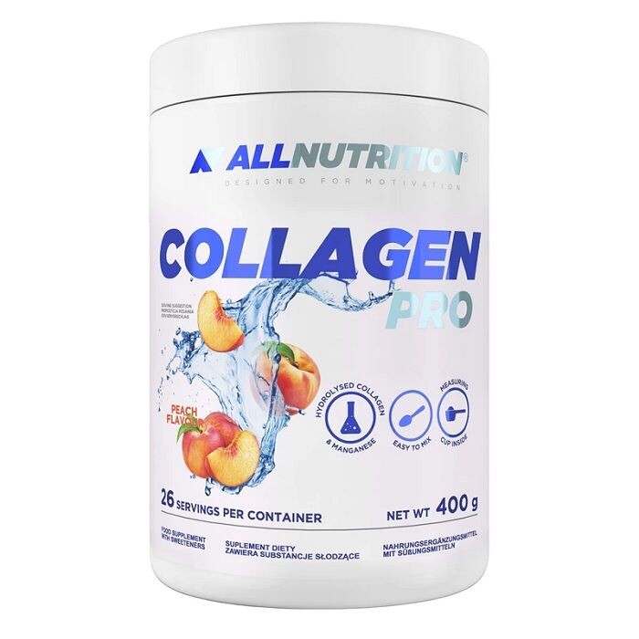 Allnutrition Collagen Pro Peach препарат, укрепляющий суставы и улучшающий состояние кожи, волос и ногтей, 400 g
Allnutrition Collagen Pro Peach препарат, укрепляющий суставы и улучшающий состояние кожи, волос и ногтей, 400 g