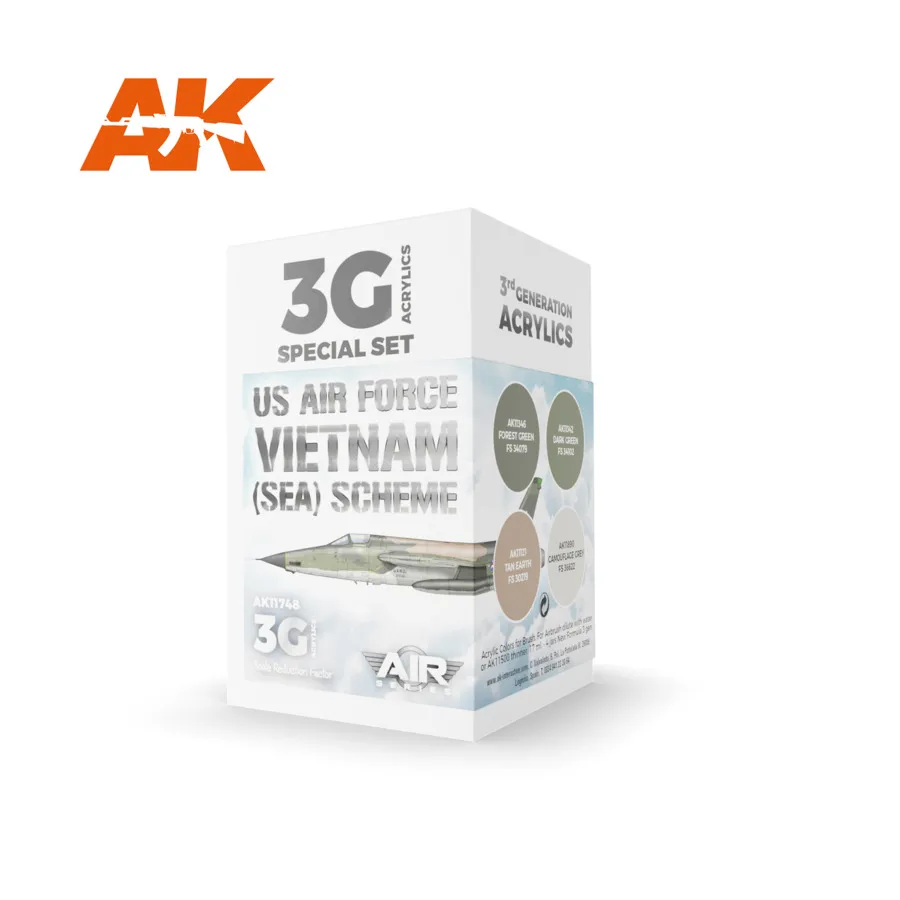Схема ВВС США в Юго-Восточной Азии (море), 3rd Gen Acrylic Special Set
Схема ВВС США в Юго-Восточной Азии (море), 3rd Gen Acrylic Special Set