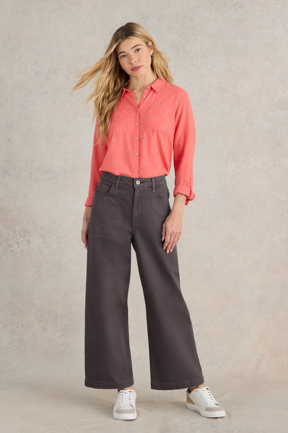 Широкие укороченные джинсы Tia White Stuff, фиолетовый
Широкие укороченные джинсы Tia White Stuff, фиолетовый