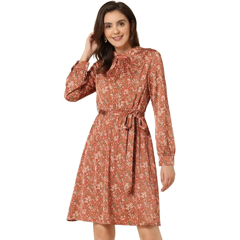 Женское платье с расклешенной талией и длинными рукавами с цветочным принтом и завязками на талии ALLEGRA K, цвет Brick
Женское платье с расклешенной талией и длинными рукавами с цветочным принтом и завязками на талии ALLEGRA K, цвет Brick