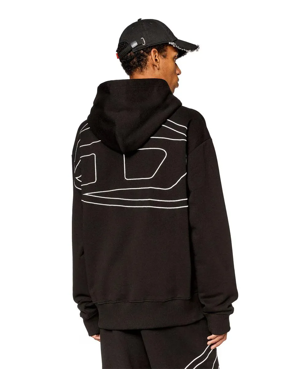 Мужская черная толстовка с капюшоном Diesel, черный
Мужская черная толстовка с капюшоном Diesel, черный