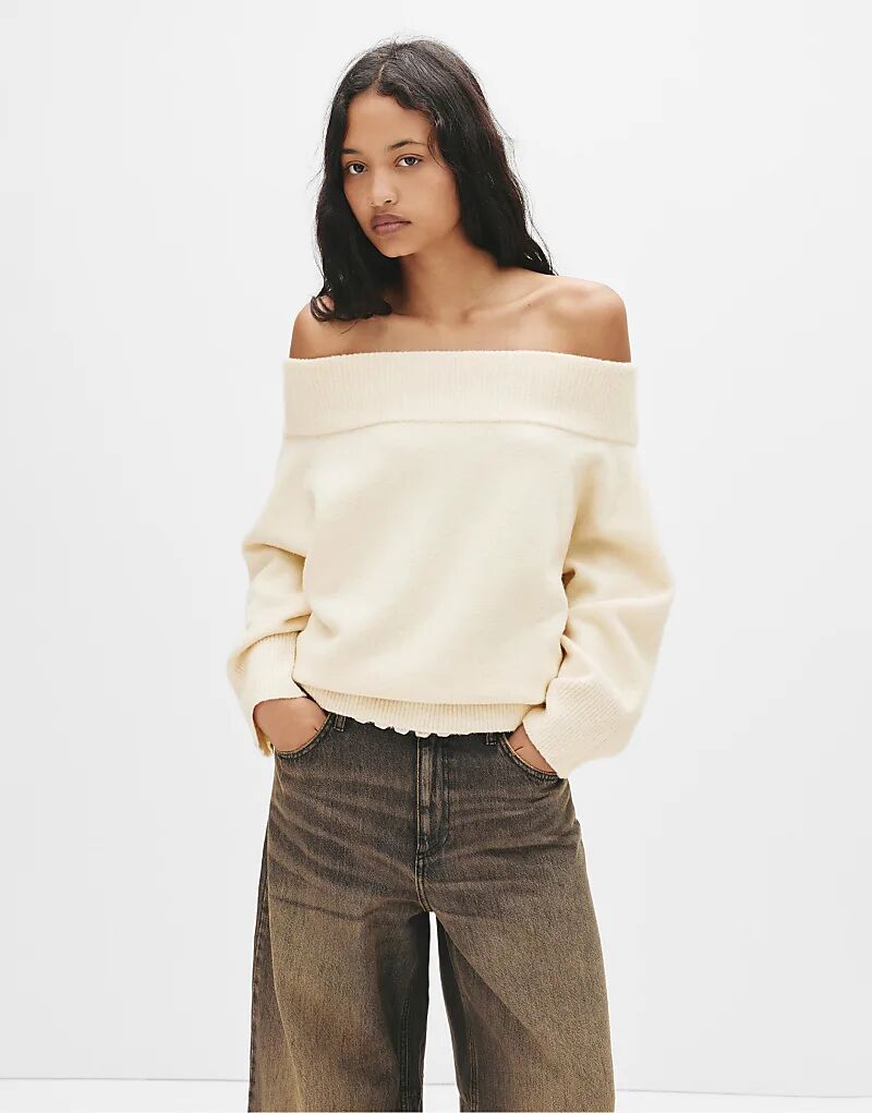 Асимметричный мягкий трикотажный свитер Pull&Bear бежевого цвета
Асимметричный мягкий трикотажный свитер Pull&Bear бежевого цвета