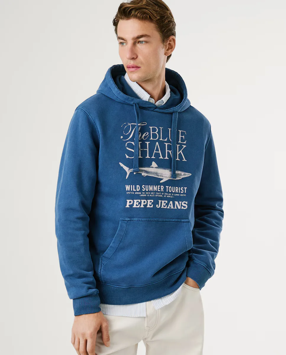 Мужская толстовка с регулируемым капюшоном и принтом Pepe Jeans, темно-синий
Мужская толстовка с регулируемым капюшоном и принтом Pepe Jeans, темно-синий