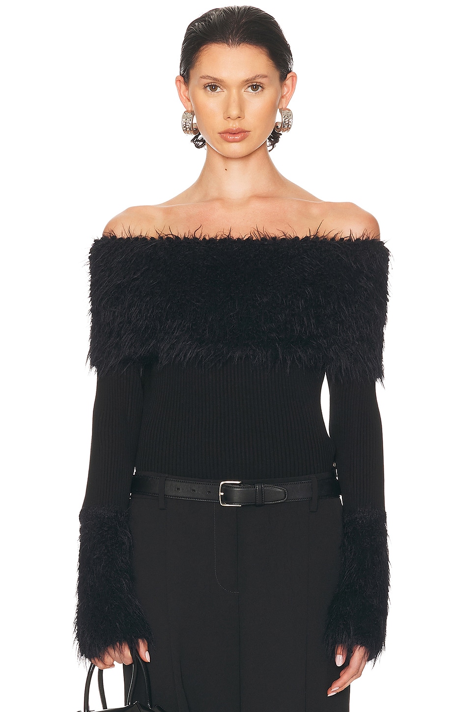 Ребристый ворсистый свитер Jean Paul Gaultier, Black
Ребристый ворсистый свитер Jean Paul Gaultier, Black