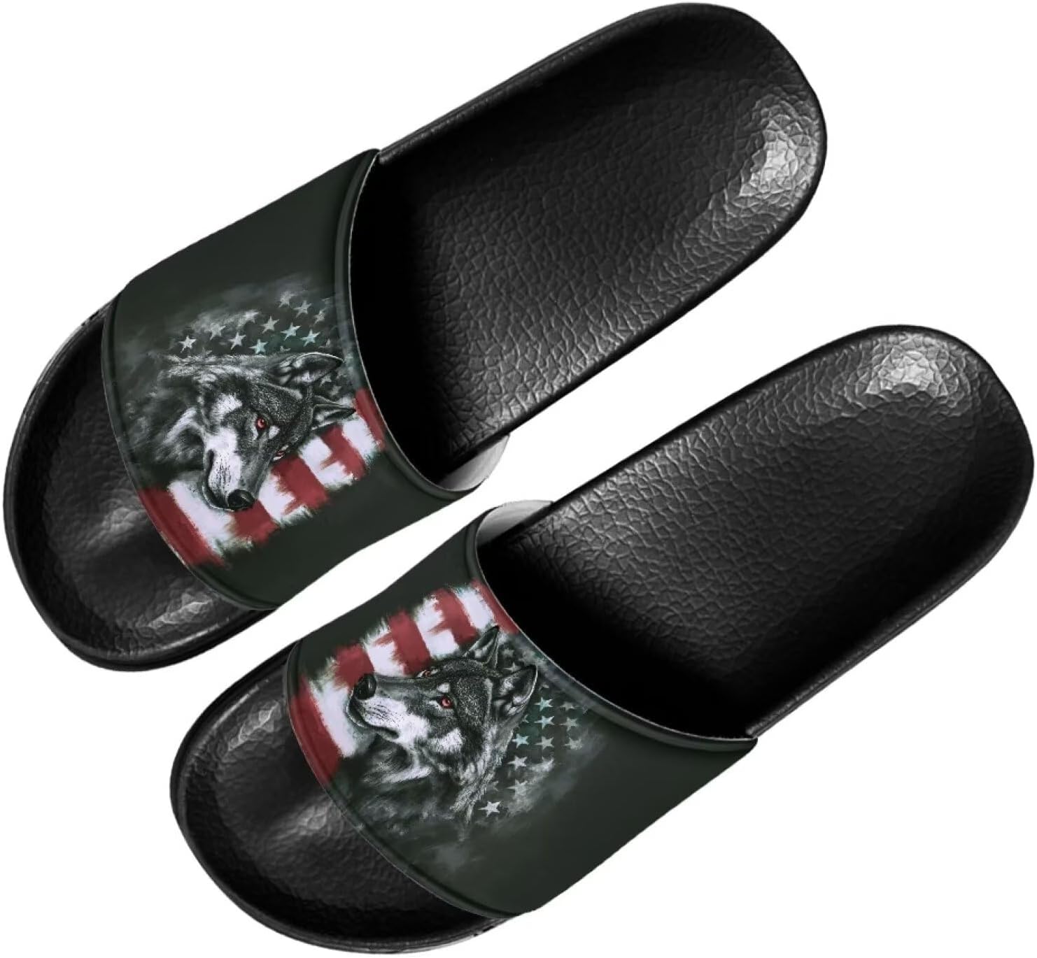 Шлепанцы Cugasmaru для женщин и мужчин с оригинальным рисунком, открытым носком, мягкой подошвой, удобные домашние и для душа, Usa Flag Wolf
Шлепанцы Cugasmaru для женщин и мужчин с оригинальным рисунком, открытым носком, мягкой подошвой, удобные домашние и для душа, Usa Flag Wolf