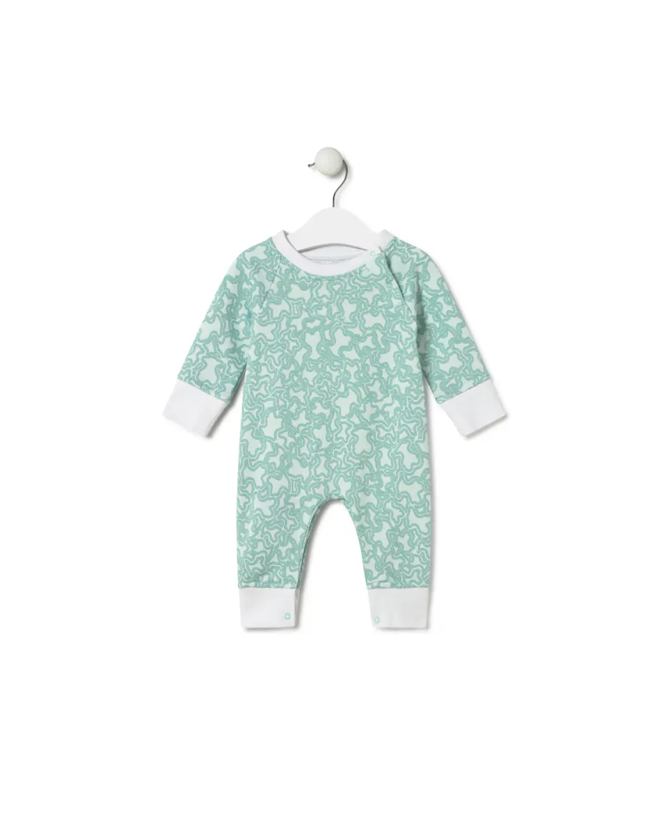 Детский комбинезон без ножек из хлопка с принтом Kaos Tous, бирюзовый 
Детский комбинезон без ножек из хлопка с принтом Kaos Tous, бирюзовый