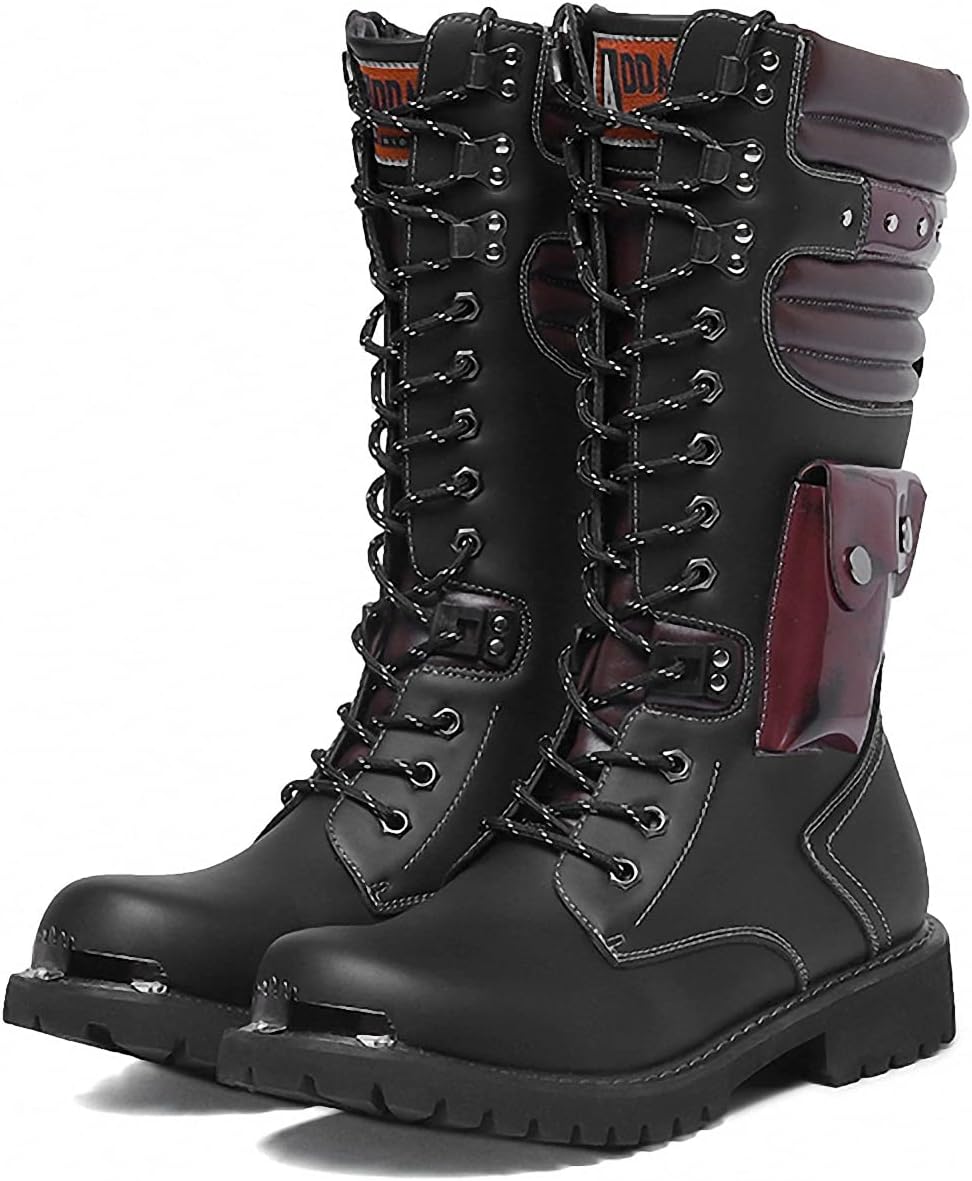 Мужские мотоциклетные ботинки Tebapi, армейские, для походов, из кожи, средние по голенищу, высокие, мужские военные тактические боевые ботинки с пряжкой и шнуровкой, водонепроницаемые, черный
Мужские мотоциклетные ботинки Tebapi, армейские, для походов, из кожи, средние по голенищу, высокие, мужские военные тактические боевые ботинки с пряжкой и шнуровкой, водонепроницаемые, черный