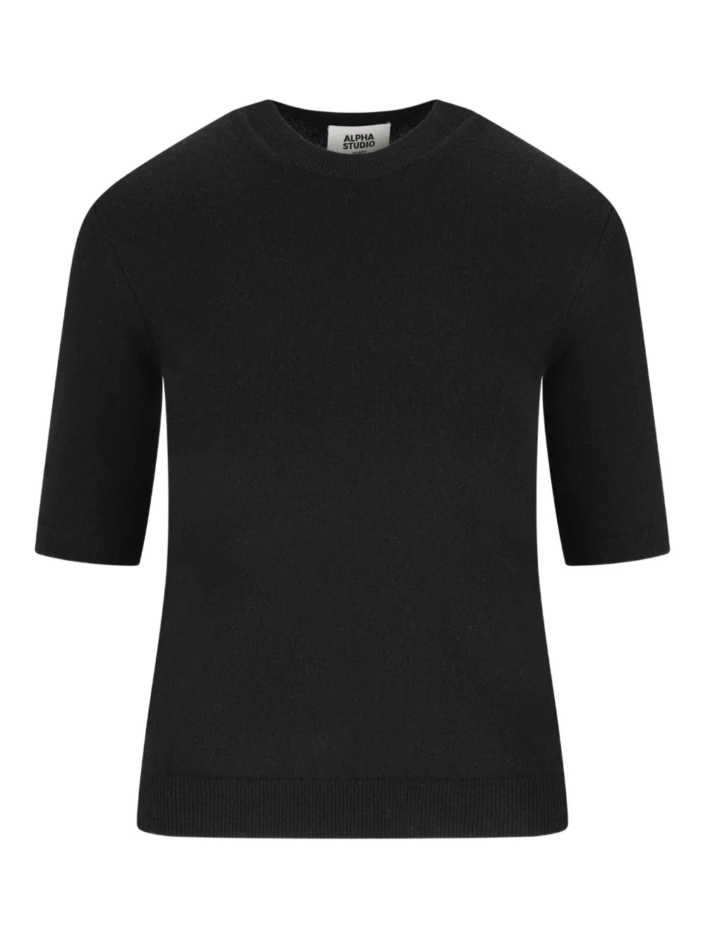 Кашемировый джемпер с короткими рукавами ALPHA STUDIO, черный
Кашемировый джемпер с короткими рукавами ALPHA STUDIO, черный