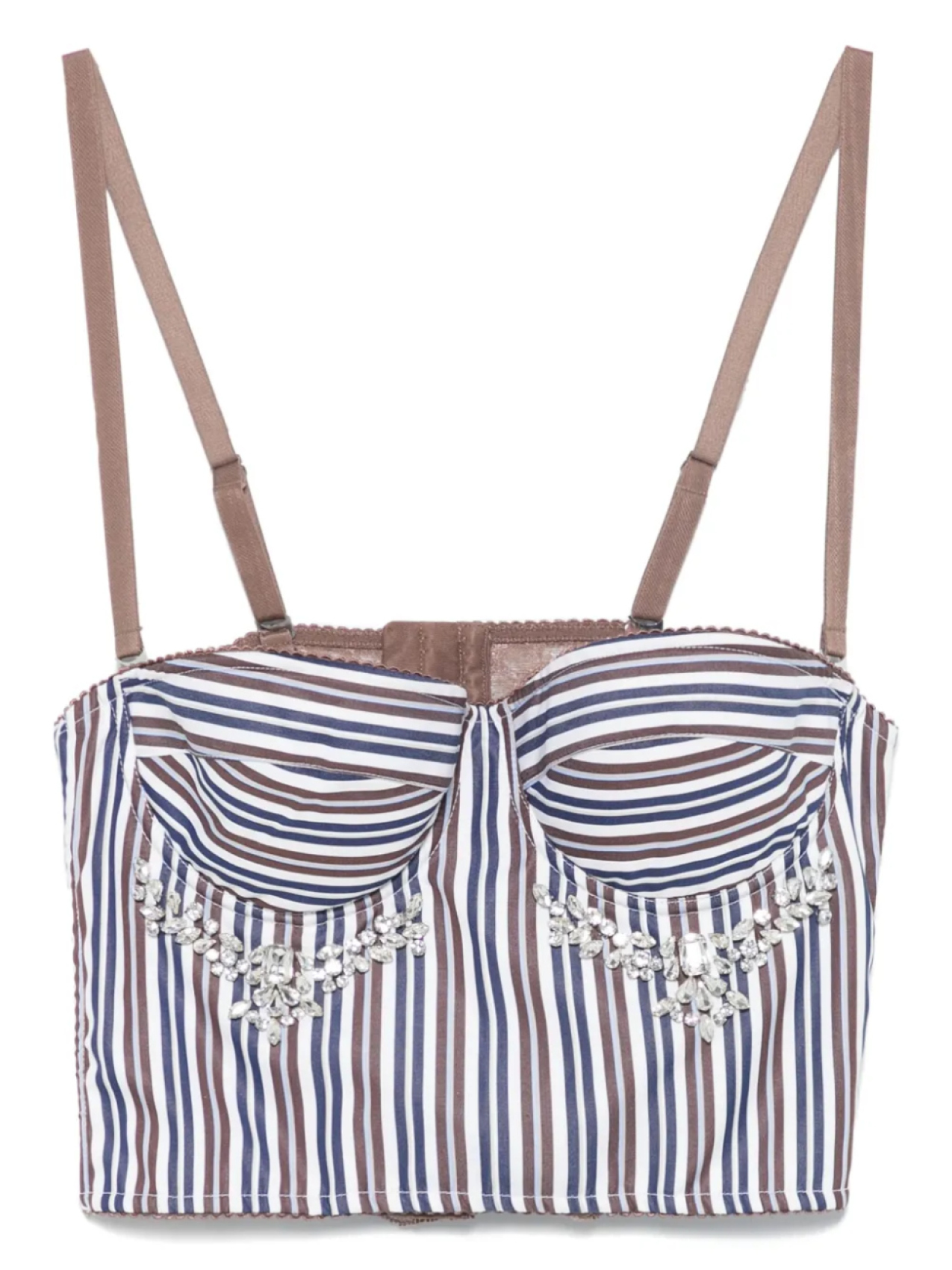 Полосатый корсетный топ DES PHEMMES, коричневый
Полосатый корсетный топ DES PHEMMES, коричневый