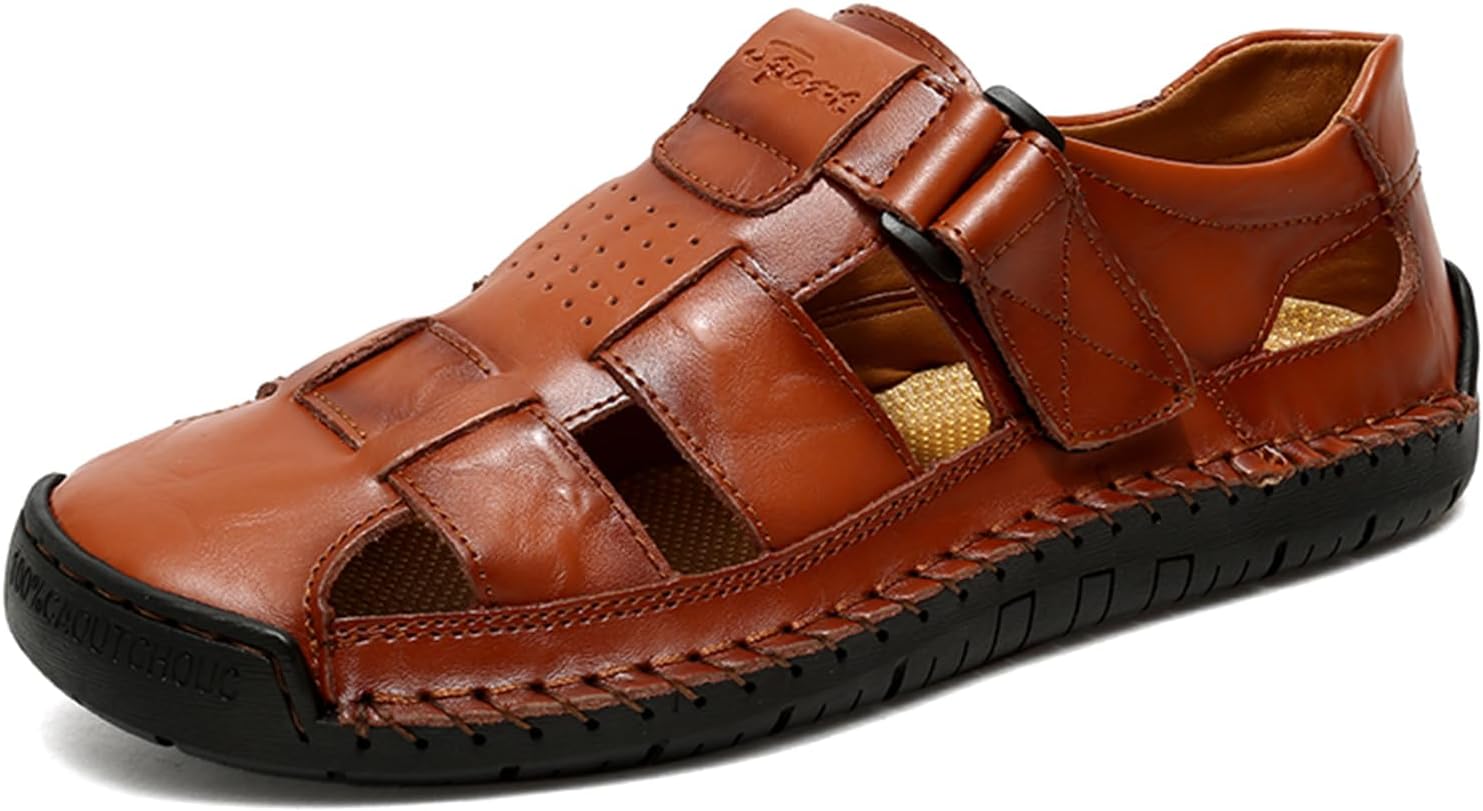 Мужские кожаные сандалии ручной работы, сандалии для походов, водонепроницаемые спортивные сандалии, рыбацкие пляжные туфли Abborora, коричневый
Мужские кожаные сандалии ручной работы, сандалии для походов, водонепроницаемые спортивные сандалии, рыбацкие пляжные туфли Abborora, коричневый