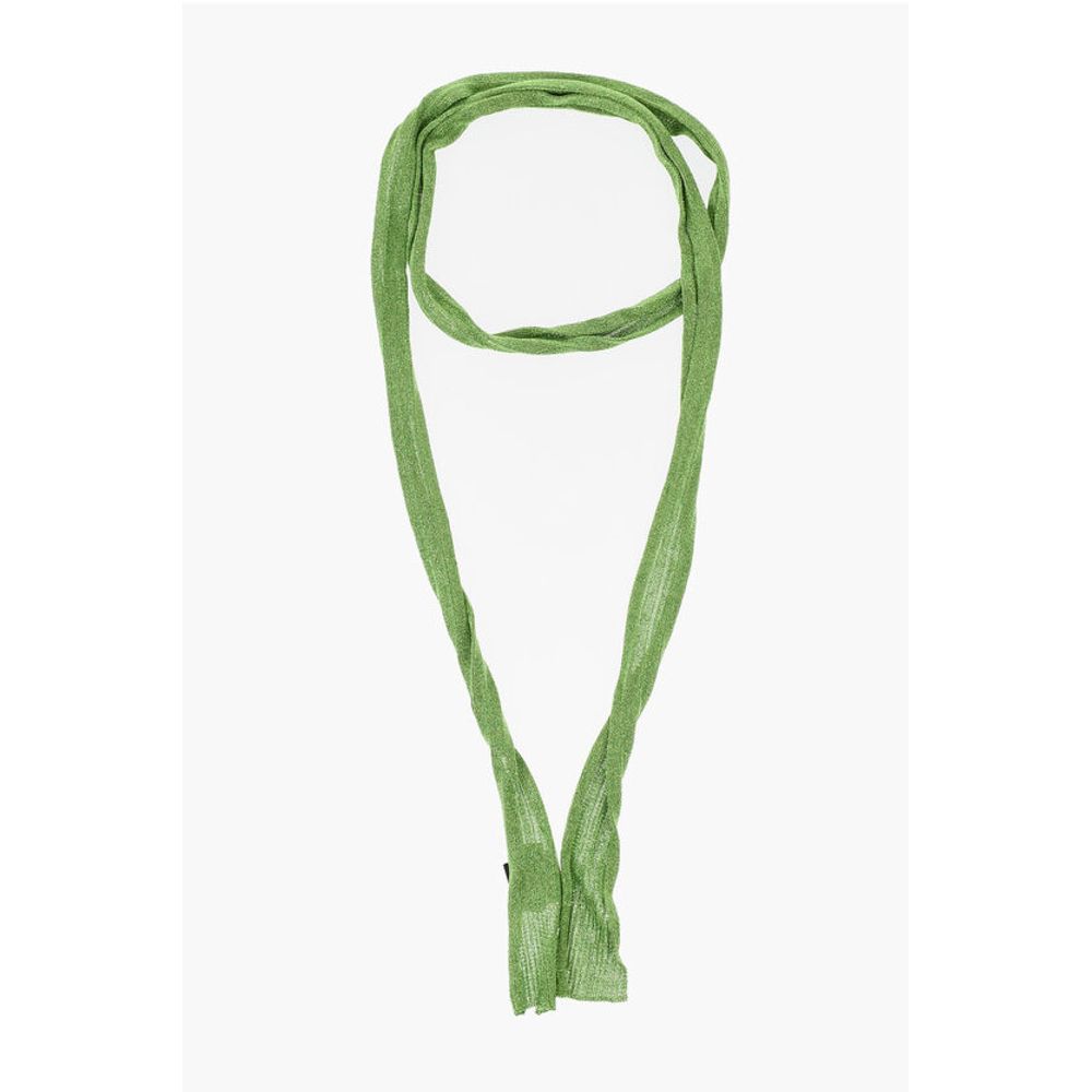 Тонкий фуляр с однотонным люрексом Dsquared2, Green 
Тонкий фуляр с однотонным люрексом Dsquared2, Green