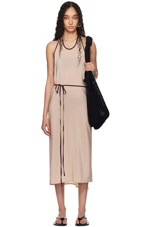 Эксклюзивное розовое платье-фартук миди от Ssense Baserange, мультиколор
Эксклюзивное розовое платье-фартук миди от Ssense Baserange, мультиколор