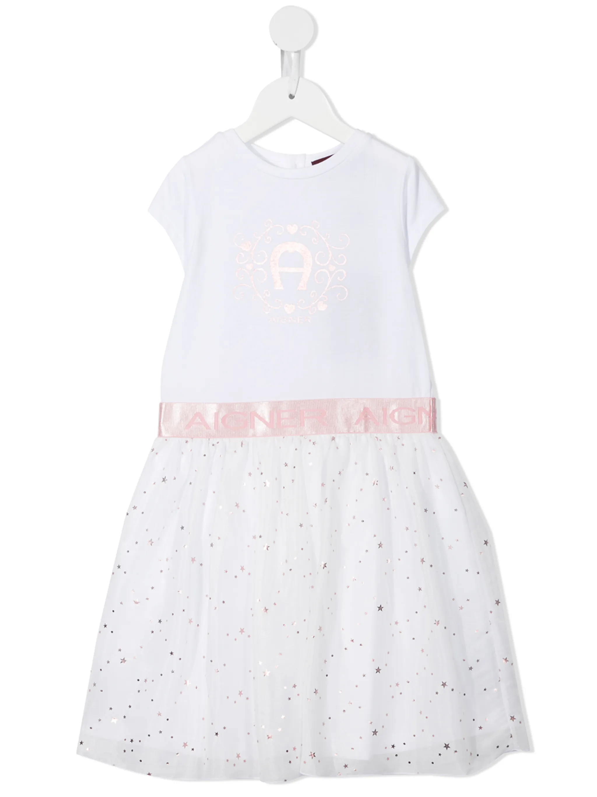 Платье из тюля с логотипом Aigner Kids, белый
Платье из тюля с логотипом Aigner Kids, белый