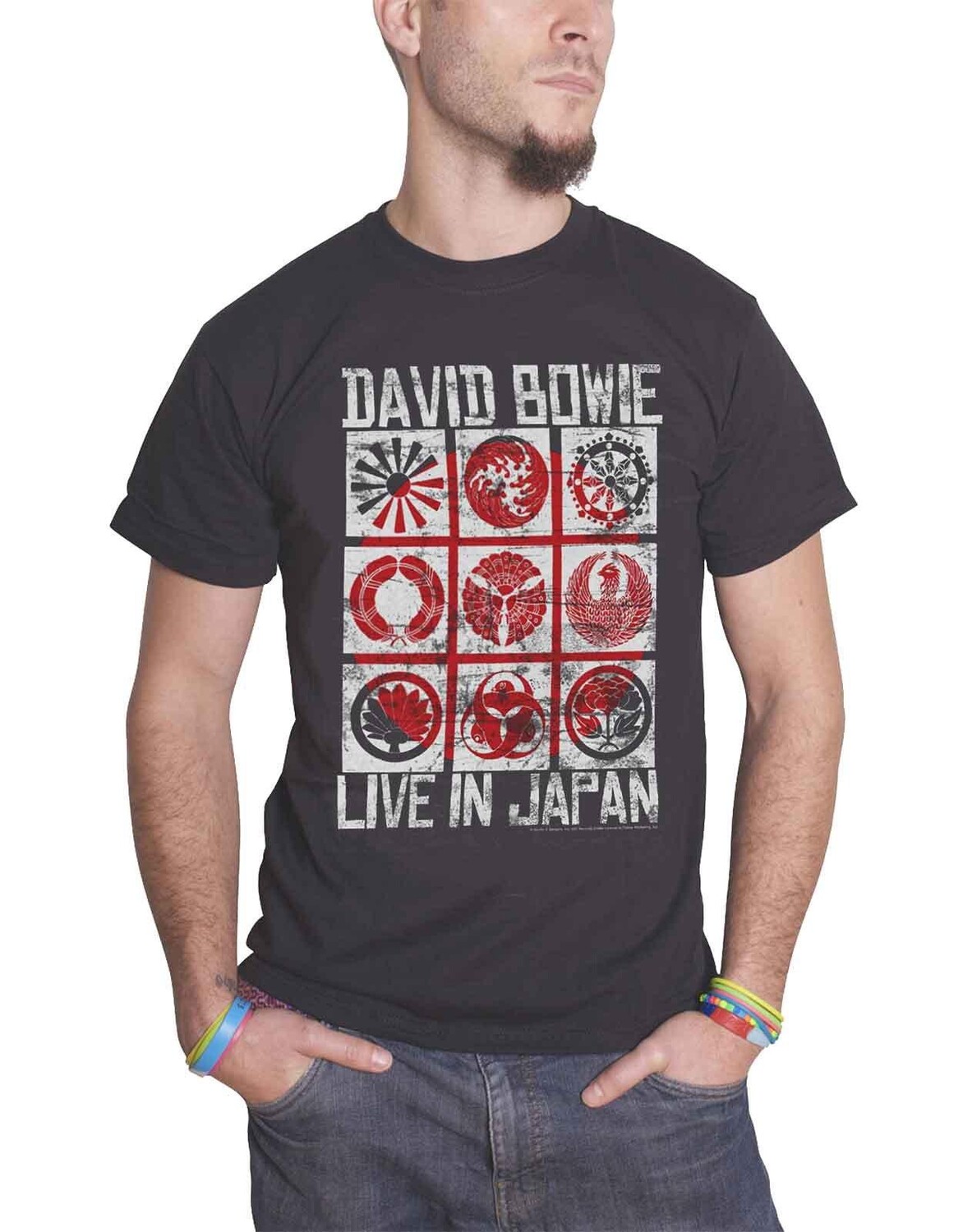 Футболка «Живи в Японии» David Bowie, черный 
Футболка «Живи в Японии» David Bowie, черный