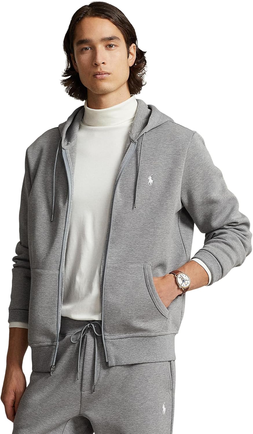 Толстовка Polo Ralph Lauren мужская, на молнии, из двойного трикотажа, Steel Heather
Толстовка Polo Ralph Lauren мужская, на молнии, из двойного трикотажа, Steel Heather